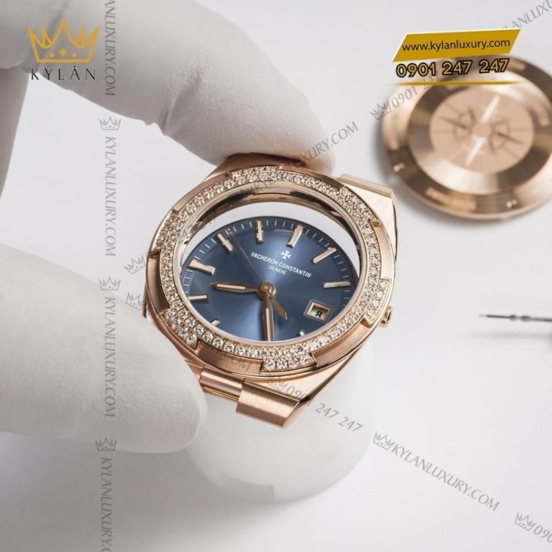Đồng hồ Vacheron Constantin Overseas Quartz 33mm mặt xanh denim 1225V/200R-H015