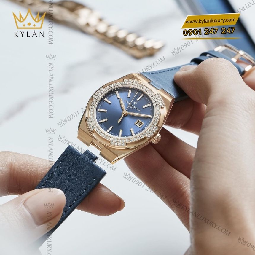 Kỳ Lân Luxury vacheron constantin overseas quartz 33mm 1225v 200r h015 6 Đồng hồ Vacheron Constantin Overseas Quartz 33mm 1225V/200R-H015