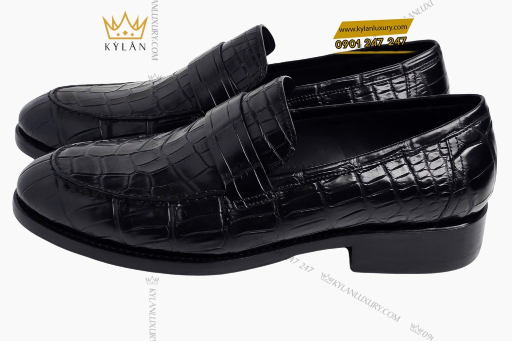 Giày da cá Alligator black 4 Giày da cá Alligator black