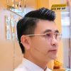 Mắt kính vàng hồng Au750 đính kim cương