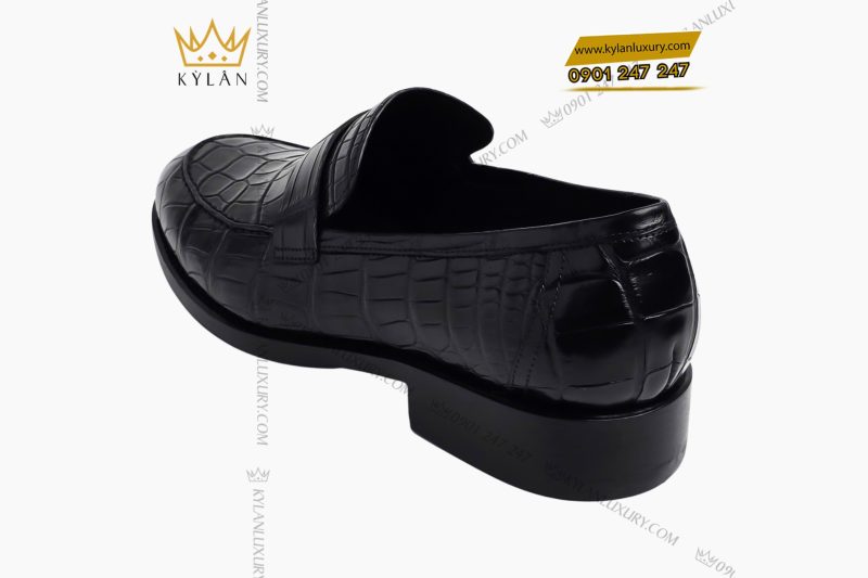 Giày da cá Alligator black
