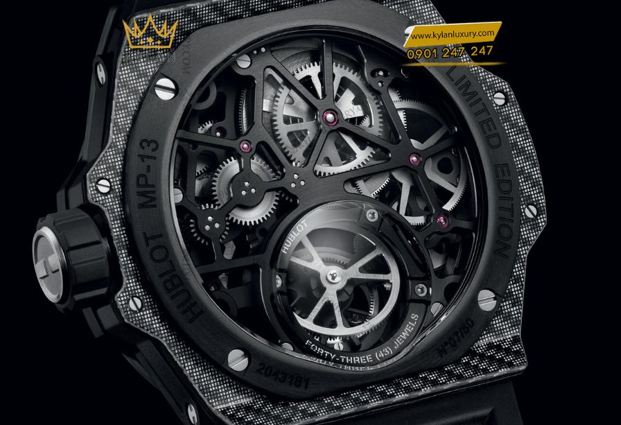 Kỳ Lân Luxury 10 27 Hublot MP-13 Tourbillon Bi-Axis Retrograde Black Carbon