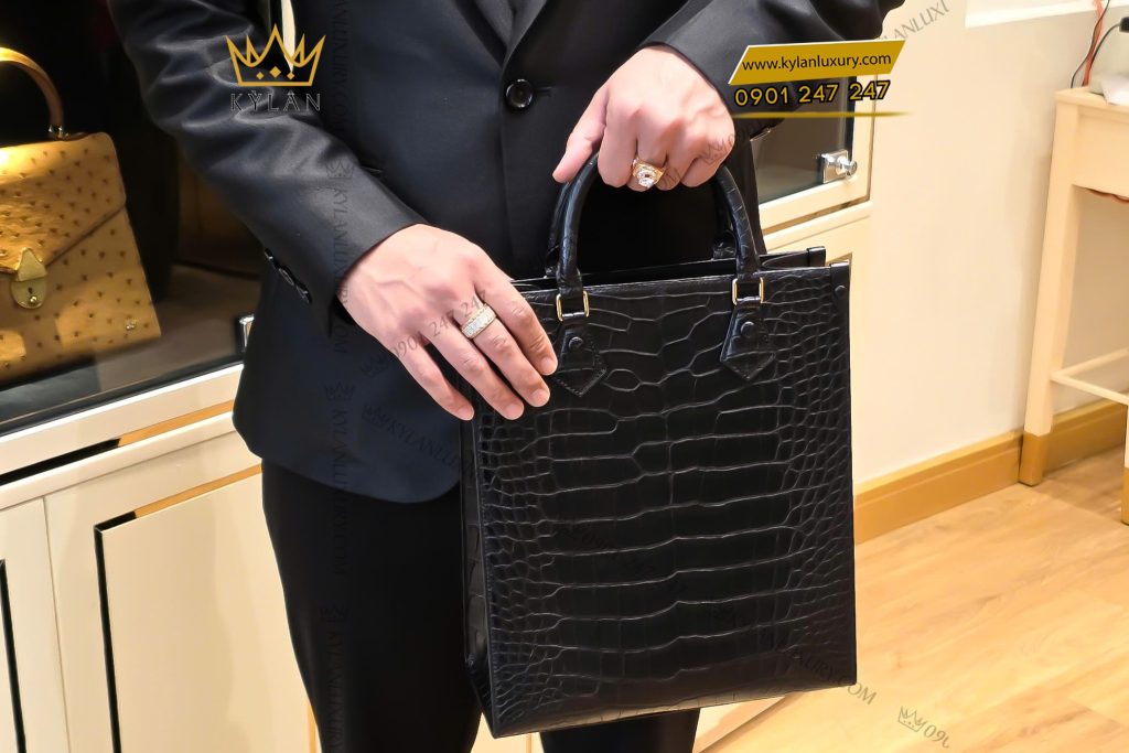 Kỳ Lân Luxury 11 Túi xách full da cá Alligator black 