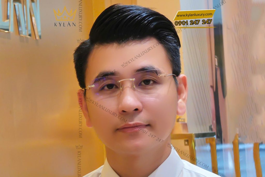 Mắt kính vàng hồng nguyên khối Au750 đính kim cương 5 Mắt kính vàng hồng nguyên khối Au750 đính kim cương
