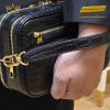 Túi Clutch Da Cá Alligator Black