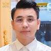 Mắt kính vàng hồng Au750 đính kim cương