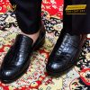 Giày da cá Alligator black