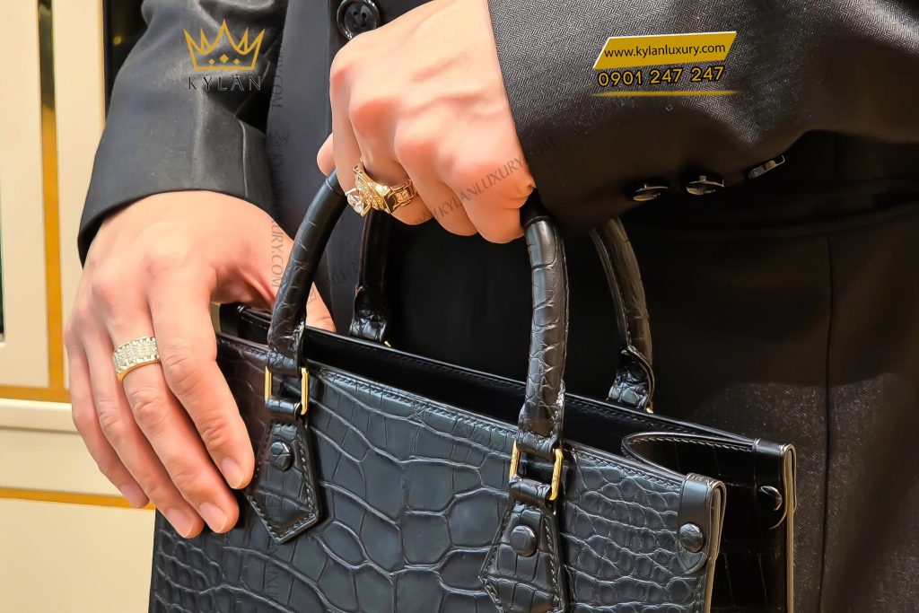 Kỳ Lân Luxury 13 Túi xách full da cá Alligator black 