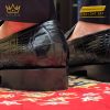 Giày da cá Alligator black