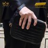 Túi Clutch Nam Da Cá Alligator Black