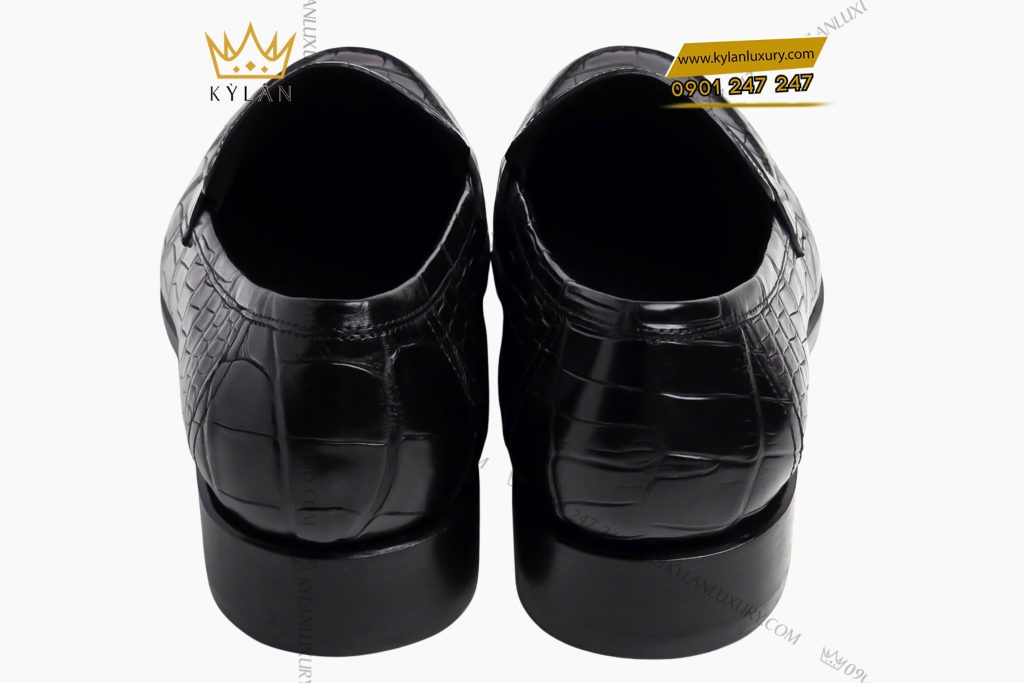Giày da cá Alligator black 5 Giày da cá Alligator black