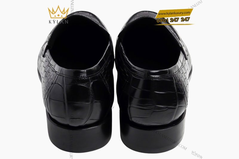 Giày da cá Alligator black