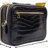 Túi Clutch Nam Da Cá Alligator Black