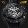 Bộ máy HUB1280 UNICO trong Hublot Big Bang Unico Black Magic 44mm – chronograph flyback tự động, 72 giờ năng lượng, 354 chi tiết chính xác.