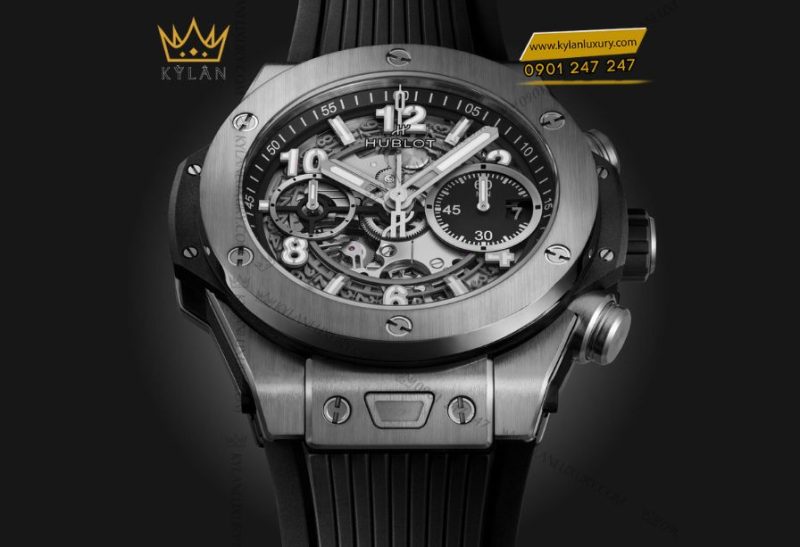 Bộ máy HUB1280 UNICO của Hublot Big Bang Unico Titanium 42mm – chronograph flyback tự động với dự trữ năng lượng 72 giờ.