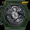 Bộ máy HUB1280 UNICO trong Hublot Big Bang Unico Dark Green Ceramic 42mm – chronograph flyback tự động 72 giờ dự trữ năng lượng.