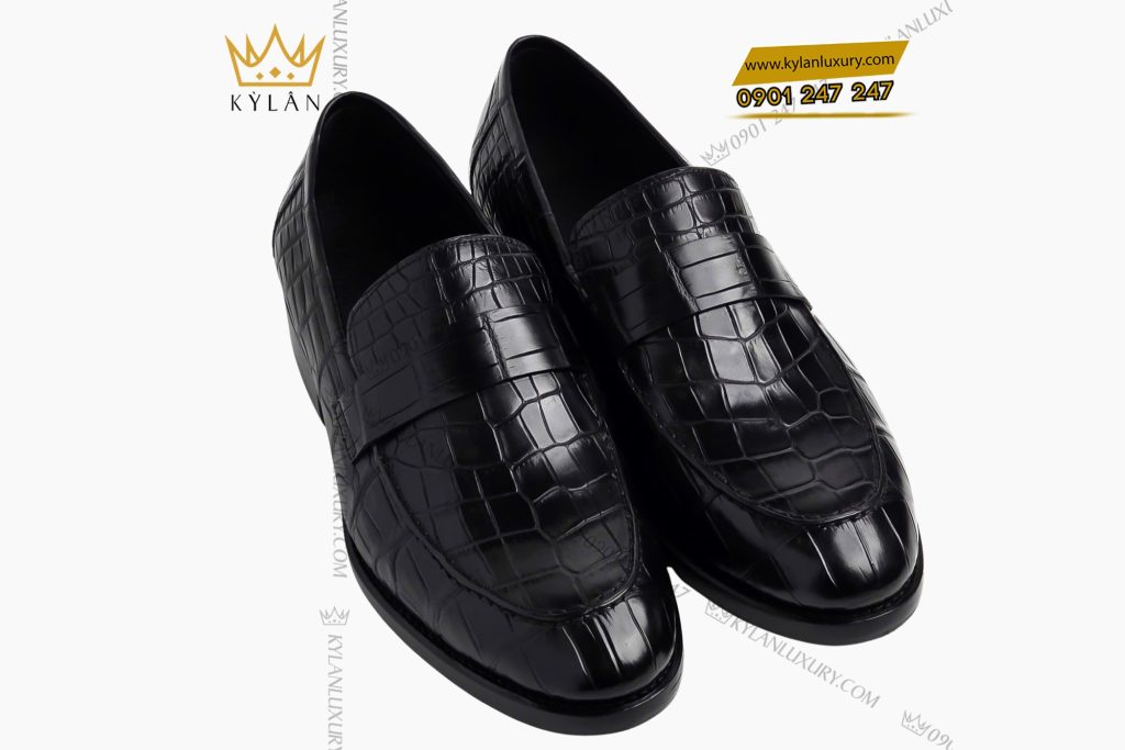 Giày da cá Alligator black 11 Kỳ Lân Luxury 3 105 Giày da cá Alligator black