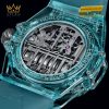 Bộ máy HUB9011 với 7 thùng cót nối tiếp mang lại 14 ngày năng lượng cho Hublot MP-11 Water Blue Sapphire