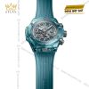 Cận cảnh bộ máy HUB1280 Unico của Hublot Big Bang Unico Water Blue Sapphire với cơ chế chronograph flyback và bánh xe cột hiển thị tinh xảo