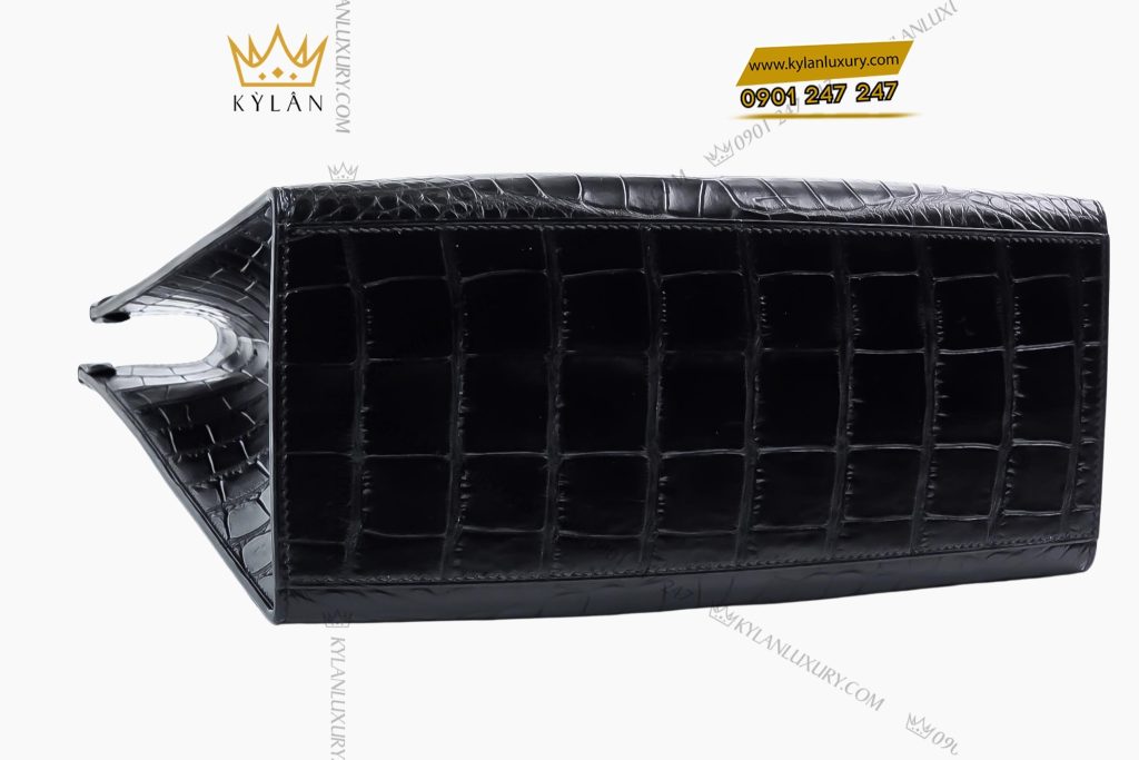 Kỳ Lân Luxury 3 18 Túi xách full da cá Alligator black 