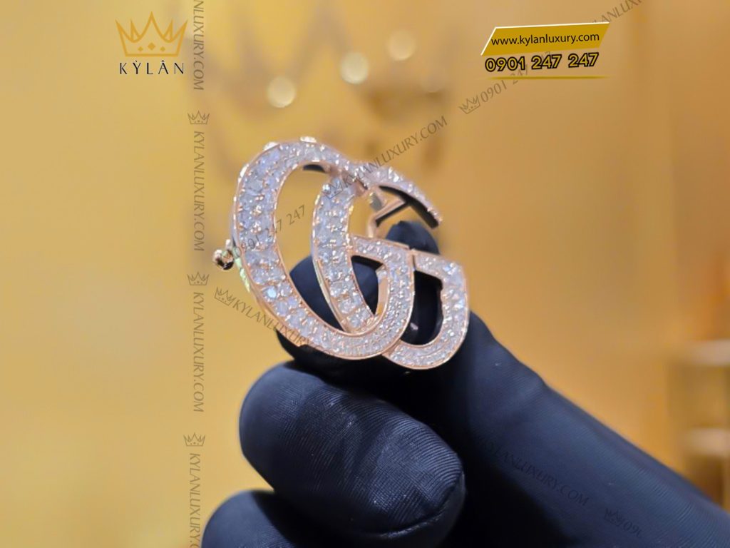 Mặt Thắt Lưng GG Vàng Nguyên Khối Au750 Đính Kim Cương