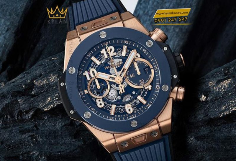 Bộ máy HUB1280 UNICO – chronograph flyback tự động, 72 giờ dự trữ năng lượng của Hublot Big Bang Unico King Gold Blue Ceramic 42mm.