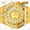 Nhẫn Rolex vàng nguyên khối Au750 đính kim cương