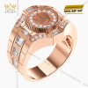 Nhẫn Rolex vàng hồng nguyên khối Au750 đính kim cương