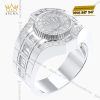 Nhẫn Rolex vàng trắng nguyên khối Au750 đính kim cương