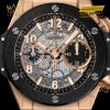 Hublot Big Bang Unico King Gold Ceramic 42mm – đồng hồ vàng hồng và gốm đen sang trọng với thiết kế cơ học tinh xảo.