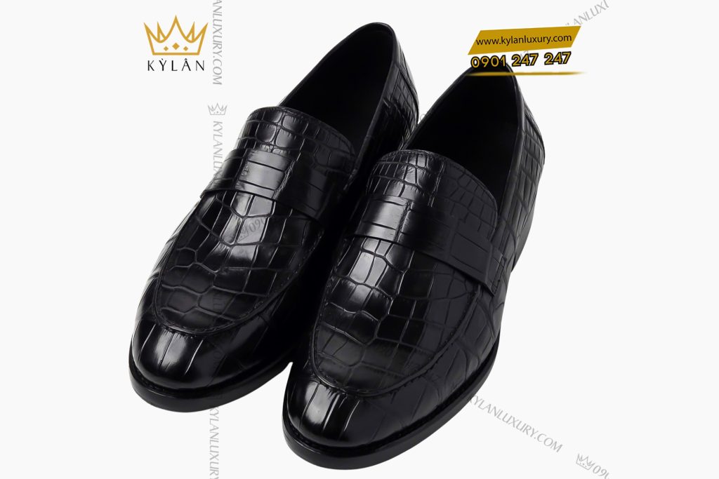 Giày da cá Alligator black 2 Giày da cá Alligator black