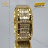 Nhẫn Rolex xoay vàng nguyên khối Au750 đính 5 hàng kim cương baguette