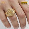 Nhẫn Rolex vàng nguyên khối Au750 đính kim cương