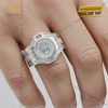 Nhẫn Rolex vàng trắng nguyên khối Au750 đính kim cương