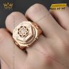 Nhẫn Hublot vàng hồng nguyên khối Au750 đính kim cương