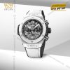 Vỏ gốm trắng được xử lý vi mờ và đánh bóng của Hublot Big Bang Unico White Ceramic 44mm thể hiện vẻ sang trọng, tinh tế và bền bỉ vượt thời gian.