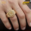 Nhẫn Rolex vàng nguyên khối Au750 đính kim cương