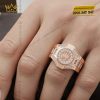 Nhẫn Rolex vàng hồng nguyên khối Au750 đính kim cương
