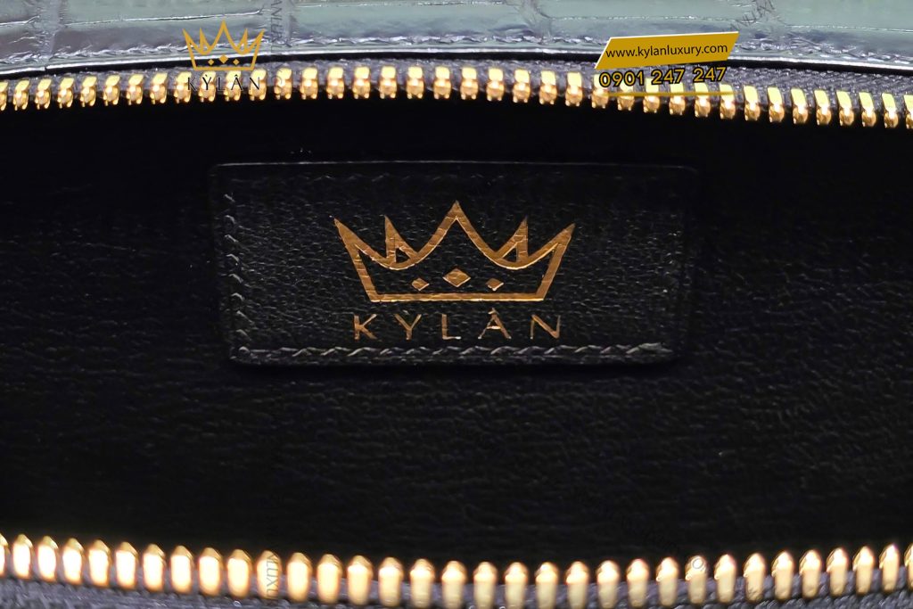 Túi Clutch Da Cá Alligator Black