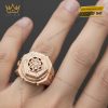 Nhẫn Hublot vàng hồng nguyên khối Au750 đính kim cương