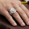 Nhẫn Rolex vàng trắng nguyên khối Au750 đính kim cương