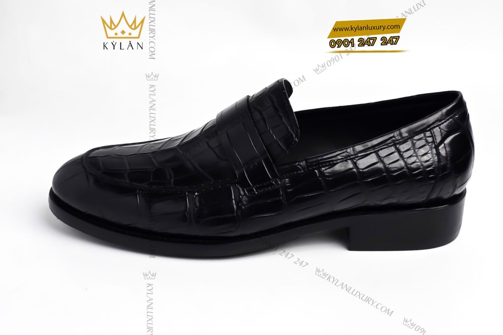 Giày da cá Alligator black 17 Kỳ Lân Luxury 8 53 Giày da cá Alligator black
