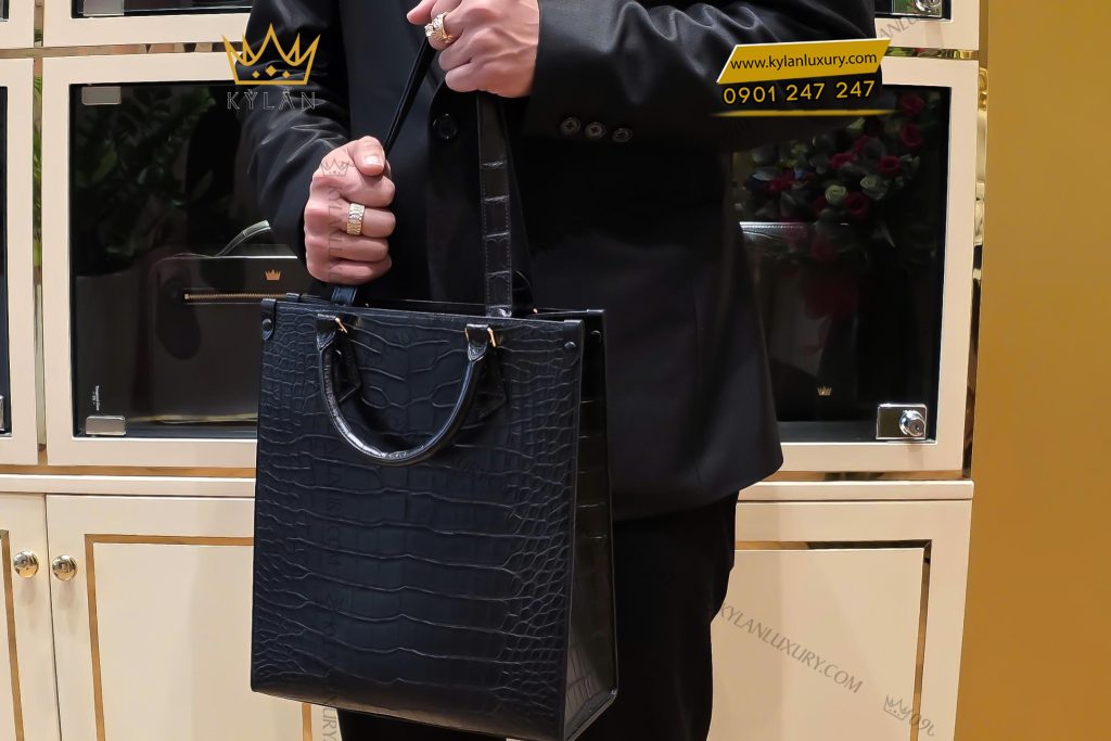 Kỳ Lân Luxury 9 2 Túi xách full da cá Alligator black 