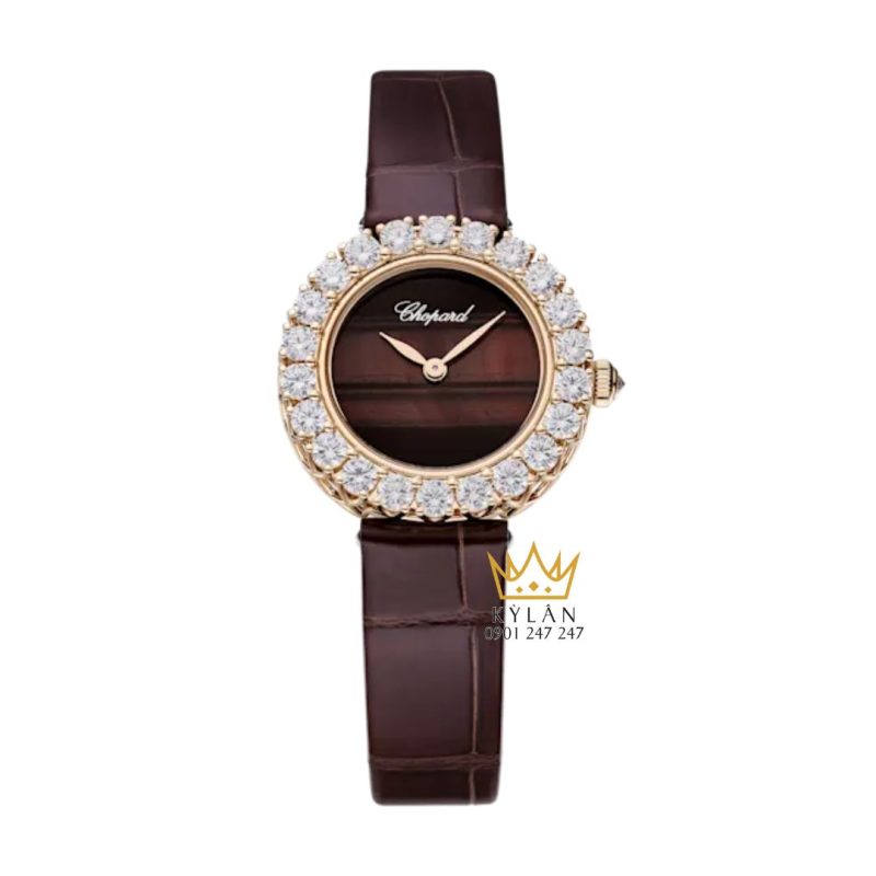 Đồng hồ Chopard L’Heure du Diamant vàng hồng mặt đá mắt hổ