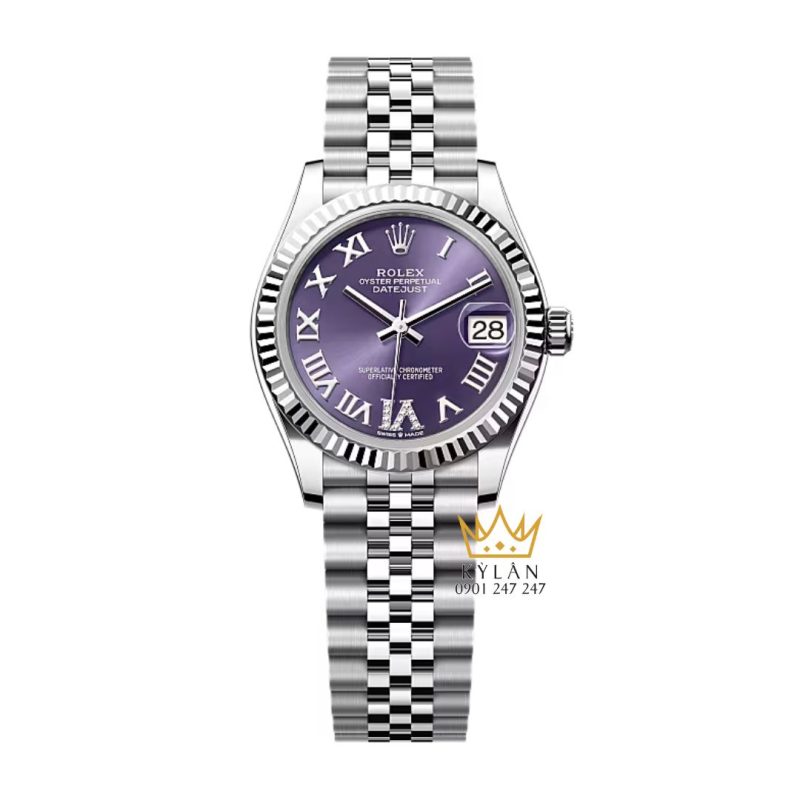 Đồng hồ Rolex Datejust 31 tím La Mã kim cương 278274-0026