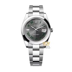 Đồng hồ Rolex Datejust 41 xám La Mã vành trơn 126300-0013 Đồng hồ Rolex Datejust 41 xám La Mã vành trơn 126300-0013