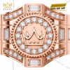 Nhẫn Kỳ Lân Crown vàng hồng Au750 đính kim cương