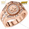 Nhẫn Kỳ Lân Crown vàng hồng Au750 đính kim cương