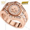 Nhẫn Kỳ Lân Crown vàng hồng Au750 đính kim cương