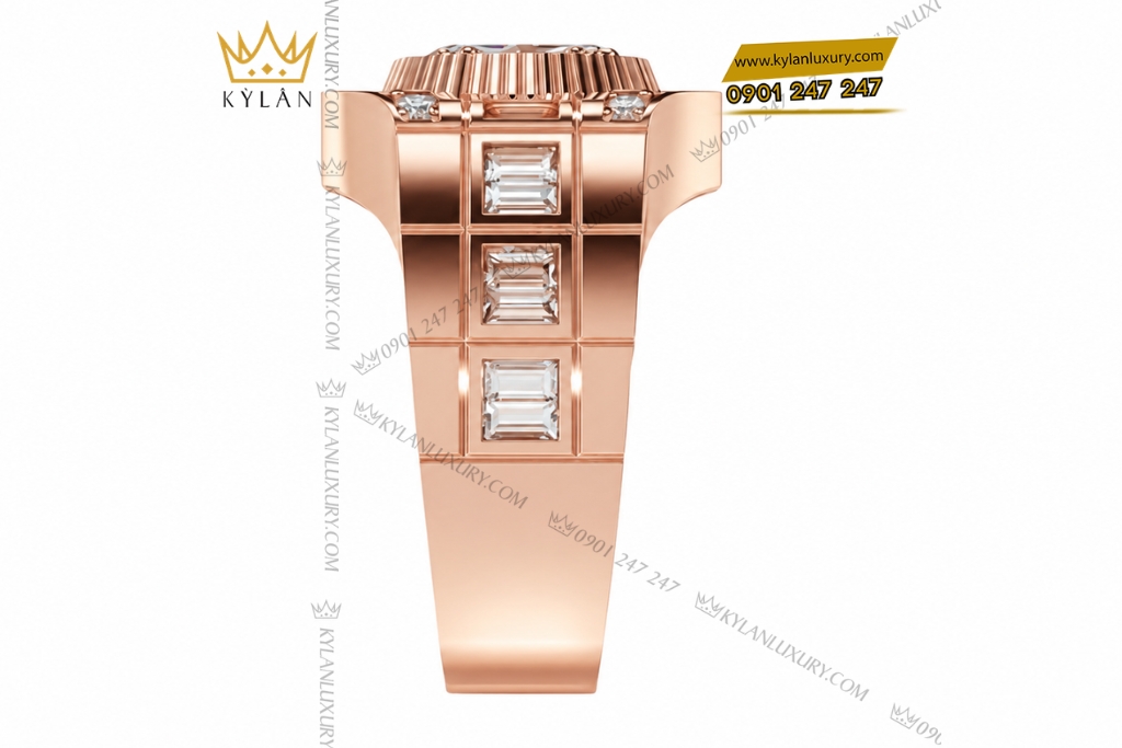 Nhẫn Kỳ Lân Crown vàng hồng Au750 đính kim cương
